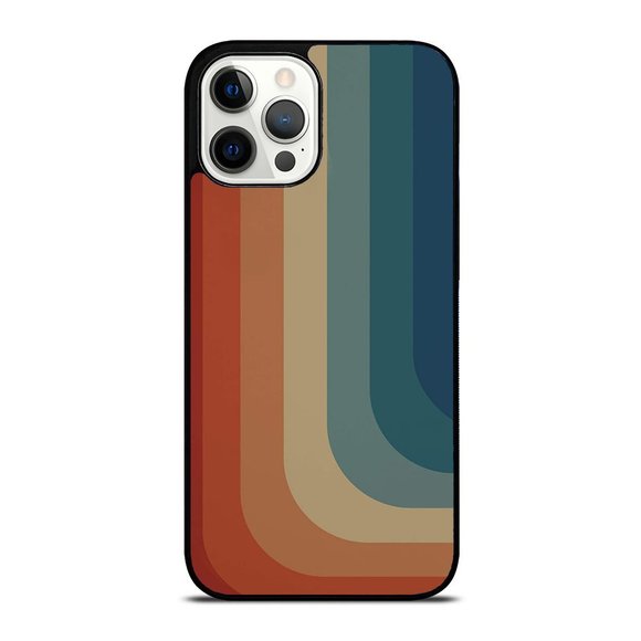 Retro Stripes Smartphone Case Vintage Mobile Protection 70s iPhone Case - Picture 1 of 1